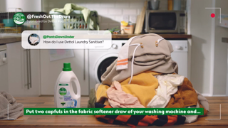 Dettol How To Use Dettol Laundry Sanitiser to Kill 999 of Germs in your Laundry Ad Commercial Brand Imagery Photoshoot 1