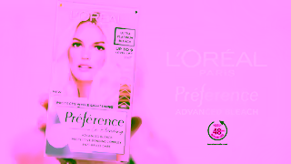 L'Oreal Paris NEW PREFERENCE BLEACH BY LOREAL PARIS UP TO 9 LEVEL LIFT APPROVED BY OUR HAIRCOLOUR EXPERT Ad Commercial Brand Imagery Photoshoot 0