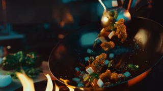 Panda Express NEW Hot Ones Blazing Bourbon Chicken Ad Commercial Brand Imagery Photoshoot 1